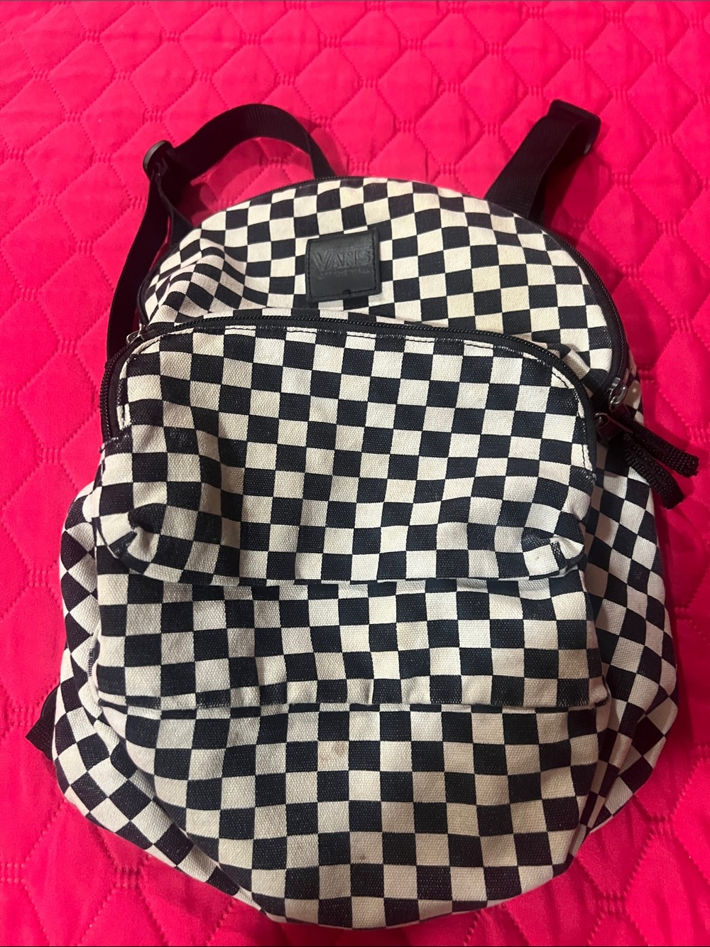 Vans Black & White Checkerboard Mini Backpack